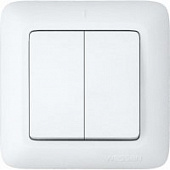 Выключатель ПРИМА скр. 2кл. (250В, 6А) белый (С56-043)