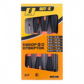 Набор отвёрток 092 серии из 6 штук в картонной упаковке 1000V Шток