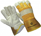 Перчатки кожаные комбинированные утепленные стандарт