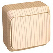 Выключатель одноклавишный наружный ЭТЮД Сосна